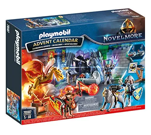 PLAYMOBIL Adventskalender 70187 Kampf um den magischen Stein, Fr Kinder von 5-10 Jahren