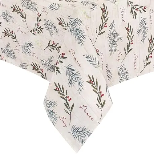 Elrene Farmhouse Living Holiday Buffalo-Check Stofftischdecke Tischdecke, Fabric, Multi, 60 in x 102 in (Tablecloth)