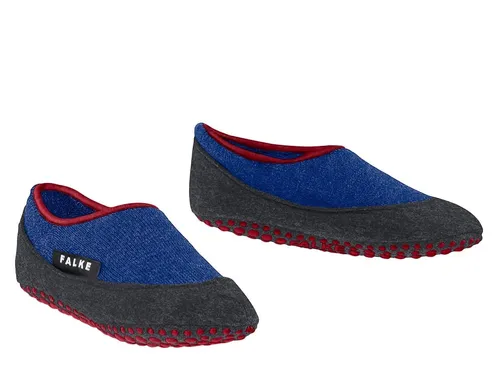 FALKE Haussocken Cosyshoe blau 35-36 - Hausschuhe mit rutschhemmender Sohle, atmungsaktiv und klimaregulierend für ein angenehmes Tragegefühl. Ideal für gemütliche Abende zu Hause.