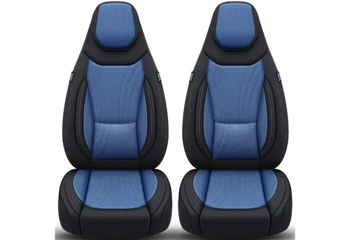 BREMER SITZBEZÜGE Autositzbezug für Adria Coral Adriatik Silver (C6) - Hochwertige Schonbezüge für Fahrer- und Beifahrersitz im eleganten Schwarz/Blau, atmungsaktiv und für Sitzheizungen geeignet. Schützen Sie Ihre Sitze und genießen Sie Komfort auf langen Fahrten.