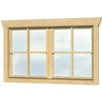 Doppelfenster für Gartenhaus 28 mm SKAN HOLZ - Gartenhäuser, stilvolles Doppelfenster aus Holz mit Glas, sorgt für viel Licht und eine angenehme Atmosphäre im Gartenhaus.