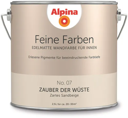 Wandfarbe ALPINA Feine Farben Zauber der Wüste natürliches, helles Beige 2,5L
