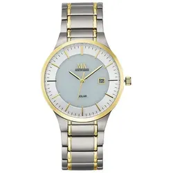 Meister Anker Herren Solar-Uhr 23cm Titan Silbergrau - Armbanduhren für Herren, sportive Solar-Technologie mit Titan-Gehäuse, datumsanzeige und wasserdicht bis 5 bar für höchste Funktionalität.