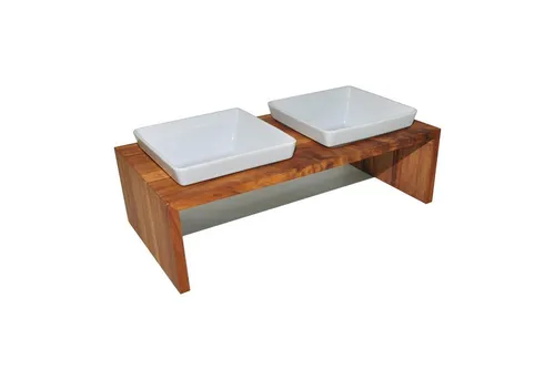 Wolters Meshidai true Doppelnapf XS - 2 x 0,25 Liter, erhöhte Futterbar für komfortables Fressen und 100% keramikschalen
