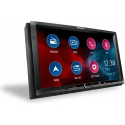 Philips CE600N Auto Navigation - 2-DIN Multimedia Autoradio mit Bluetooth, hochauflösendem 17,3 cm Touchscreen und integriertem Navigationssystem
