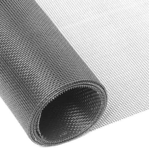 INTIRILIFE Fliegennetz aus Fiberglas Grau Meterware Breite 150cm Maschenweite 1,2mm - UV beständig Fliegengitter Insektenschutz Gitter Fenster für Balkontür Wohnzimmer Terrassentür, DIY-Schneiden