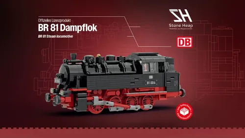Stone Heap SH-3007 BR 81 Dampflok - DB-Lizenz - 964 Teile Steckbausteine für Modellbau-Fans ab 14 Jahren. Detailgetreue Dampflok mit hoher Qualität und Spaß beim Bauen. Ideal für Eisenbahn-Enthusiasten!