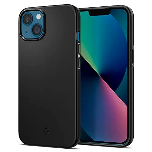 Spigen Thin Fit Hülle Kompatibel mit iPhone 13 -Schwarz