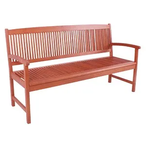 Garden Pleasure Bank Stockholm, 3-Sitzer - Gartenbänke, hochwertige Eukalyptusbank für 3 Personen, belastbar bis 250 kg – ideal zum Entspannen im Garten oder auf der Terrasse.
