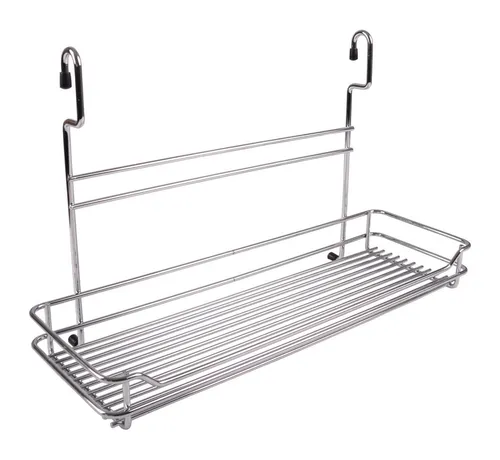 WESCO Mehrzweckregal Wesco Relingsystem 45x28cm - Praktisches Küchenregal aus verchromtem Metall, ideal zur Aufbewahrung und Organisation in der Küche. Passend für Relingstangen mit 16mm Durchmesser.