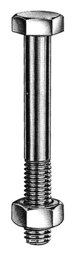 E-NORMpro Bauschrauben mit Mutter M16 x 520 mm - galvanisch verzinkt, VPE: 15 Stück - Bauschrauben mit Mutter, korrosionsbeständig durch galvanische Verzinkung, ideal für den Einsatz im Bauwesen.