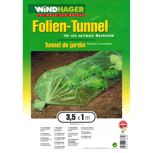 Windhager Folientunnel 3,5x1m Frühbeet Pflanztunnel Gewächshaus Komplettset grün