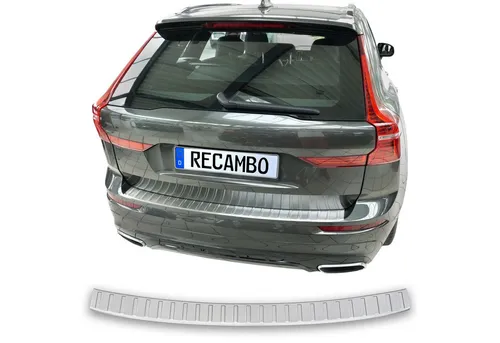 RECAMBO Ladekantenschutz für Volvo XC60 II - Abdeckblenden für perfekten Lackschutz im Ladebereich, aus hochwertigem V2A Edelstahl mit 100% passgenauer 3D-Form für eine exklusive Optik und einfache Montage.