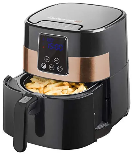 Bestron XXL Digitale Heißluft-Fritteuse mit PrepAir-Technologie - Heißluftfritteuse (4 l) für fettfreies Frittieren, ideal für 4 Personen. Mit digitalem Display, Touchscreen und 30-Minuten-Timer. Sicher und einfach zu reinigen!