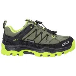 CMP Kids Rigel Low Trekking Shoes WP kaki-acido (02FP) 31 - Wanderschuhe für Kinder mit ClimaProtect-Membran für Wasser- und Windfestigkeit, ideal für Abenteuer in der Natur und Alltag. Praktische Schnellschnürung und umweltfreundliche PFC-freie Herstellung.