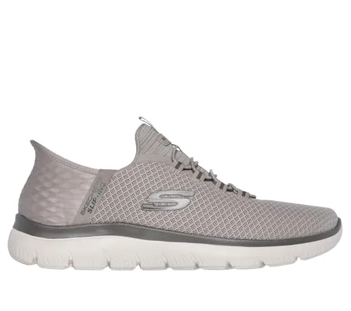Skechers Herren Summits High Range Turnschuhe, Taupe, 42 EU - Bequeme Slip-Ins für müheloses An- und Ausziehen. Mit luftgekühlter Komfort-Einlegesohle aus Memory-Schaum für ein angenehmes Tragegefühl und aus 100 % veganen Materialien gefertigt.