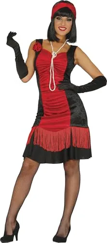 rotes Charleston Kleid Karneval 20er Jahre Motto Party Kostüm für Damen Gr. M-XL, Größe:M