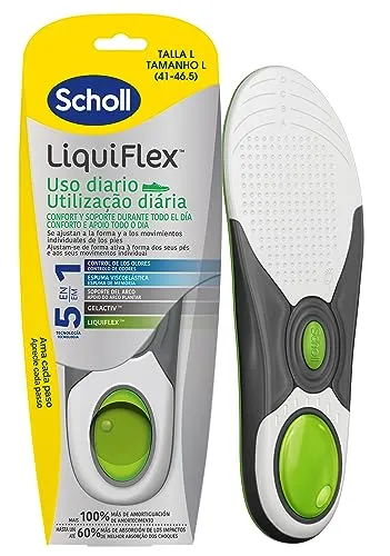 Scholl Herren LiquiFlex Einlegesohlen mit Memory-Schaum, 1 Paar, Größe 41-46,5 - Erleben Sie den Komfort der Scholl LiquiFlex Einlegesohlen. Mit innovativer Memory-Schaum-Technologie für optimale Dämpfung und Unterstützung. Ideal für den ganzen Tag, sorgt die spezielle Konstruktion für ein angenehmes Laufgefühl.