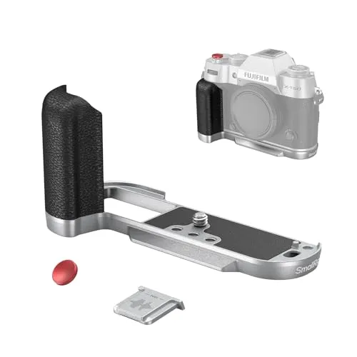 SMALLRIG X-T50 Handgriff, L-förmiger Silikongriff für FUJIFILM X-T50 Kamera, integrierte Schnellwechselplatte für Arca, mit Auslöser und Blitzschuhabdeckung, Silber – 4713C