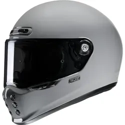 HJC V10 Integralhelm Motorrad Nardo Grey XL - Der HJC V10 Integralhelm überzeugt mit leichtem Verbundfaserglas und einem Gewicht von nur 1450 g. Ideal für sicheres Fahren, ausgestattet mit Notfallset und sicherem Doppel-D-Verschluss. ECE 22.06 zertifiziert.