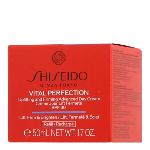 Shiseido Vital Perfection - Uplifting & Firming Day Cream Refill SPF30 50ml - Nachfüllpackung für die Uplifting & Firming Day Cream mit SPF30. Ideal für die tägliche Pflege, spendet Feuchtigkeit und sorgt für ein strahlendes Hautbild.