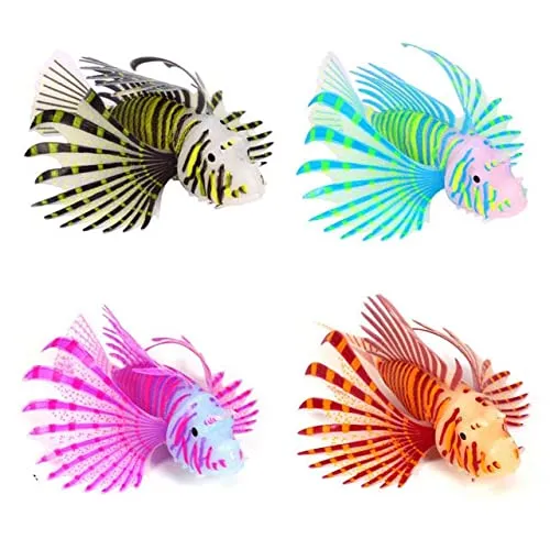 CENPEK 4 Stück lebensechter künstlicher schwimmender Fisch aus Kunststoff, Dekoration für Aquarien