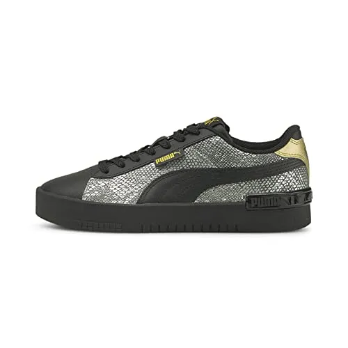 PUMA Damen Jada Snake Premium Sneaker, Team Gold Black, 37 EU - Damen-Sneaker mit SoftFoam+ Innensohle für höchsten Komfort, stylischem Schlangenhaut-Print und leichter Gummizwischensohle für optimale Dämpfung.