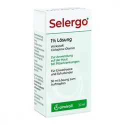Selergo 1% Lösung 30 ML - Arzneimittel zur Behandlung von Pilzerkrankungen der Haut, mit dem Wirkstoff Ciclopirox-Olamin. Effektive pilzabtötende Wirkung für schnelle Linderung.