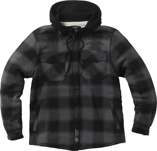 West Coast Choppers Hell Bent Flannel Kapuzenjacke Schwarz XL Herren Schwarz XL