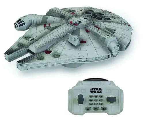 Millennium Falcon RC Fahrzeug mit Sound - Fernbedienbares Millennium Falcon Modell aus Star Wars, über 30 cm groß, mit originalen Licht- und Soundeffekten. Ideal für Fans, mit 10 Programmiertasten für kreative Flugmanöver und über 1.000 Kombinationsmöglichkeiten!