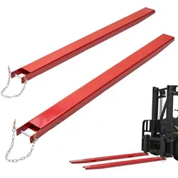 VEVOR 2er-Set Gabelverlängerungen 2090 mm - Gabelstapler-Ausleger mit einer Tragfähigkeit von 1,815 Tonnen, aus robustem Q235-Kohlenstoffstahl für maximale Haltbarkeit und einfache, werkzeuglose Montage.