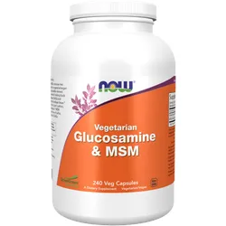 Glucosamin & MSM Vegetarische Kapseln - 240 Kapseln - Nahrungsergänzungsmittel mit veganer Formel, frei von Schalentierbestandteilen, Gluten, Soja und Nüssen, ideal für vegane und vegetarische Ernährungsweisen.