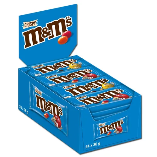  m&m's Crispy, Schokolade, Kugeln, 24 Beutel 19,13€/1kg