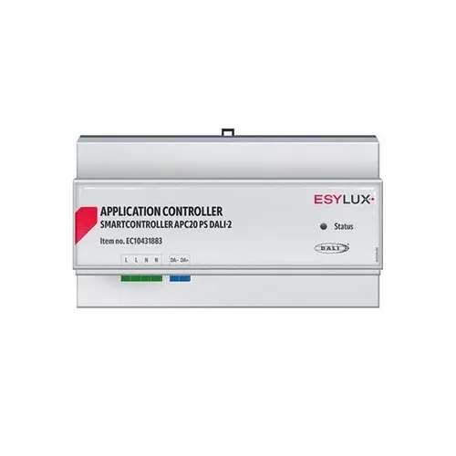 ESYLUX APC20 PS DALI-2 Steuergerät - Flexibles DALI-2 Steuergerät für die einfache Installation auf DIN-Schienen. Ideal für den Einsatz in modernen Lichtsteuerungssystemen, mit programmierbarer Funktion und robustem Kunststoffgehäuse.