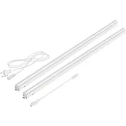 ledscom.de LED Unterbau-Leuchten Rigel 2er Set, 87,3cm, warm-weiß - Vielseitige Unterbauleuchte mit flacher Bauweise (873 x 30 x 28 mm). Ideal für Küche, Schrank und Werkstatt. Energieeffiziente LED-Technologie (1002 lm bei 10,4 W) sorgt für langlebiges Licht. Einfache Montage und flexibles Stecksystem für individuelle Beleuchtung.