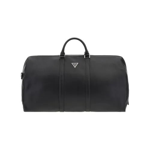 GUESS Weekender Pisa Black - Elegante Reisetasche mit verstellbarem Schultergurt, ideal für Wochenendausflüge. Hochwertiges Design und praktisches Zwei-Wege-Reißverschluss-Hauptfach.