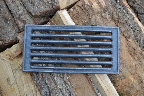 SEZAM - Ofenrost 30 x 15 cm (29,7x14,7) Gusseisen Gussrost Kaminrost eckig Ascherost Kaminofen Tafelrost Rost Ofengitter Kamin