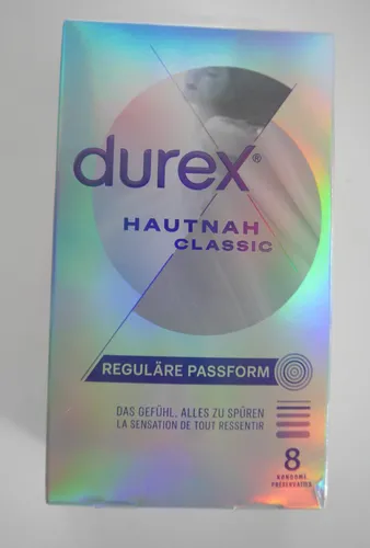 Durex Hautnah Classic ultra dünne Kondome Easy-On-Form befeuchtet 8 Stück