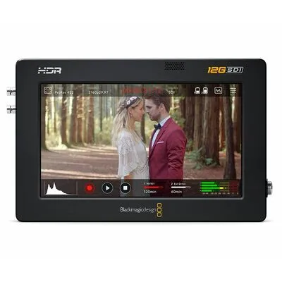 Blackmagic Design Video Assist 12G 7" Monitor - Camcorder mit 12G-SDI und HDMI 2.0, ideal für professionelle Videoaufnahmen und Live-Streaming.