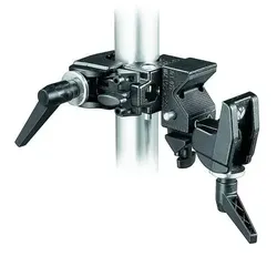 MANFROTTO Double Super Clamp 038 - Foto- & Video-Zubehör, vielseitige Klemme für kreative Befestigungslösungen und stabiles Arbeiten in der Fotografie.