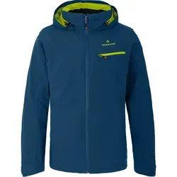 Bergson TALLMOS | Herren Regenjacke mit Netzfutter, Poseidon/Lime Punch, Größe 58 - Elastische, leicht gefütterte und atmungsaktive Herrenjacke für Outdoor-Aktivitäten. Mit einer Wassersäule von 20000 mm bietet sie optimalen Schutz vor Regen und Wind. Ideal zum Wandern und Radfahren.