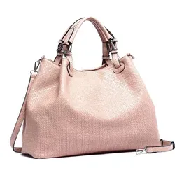 COLLEZIONE ALESSANDRO Shopper "Flecht" in Rosa - Handtaschen aus softem Polyurethan, großer XL-Shopper mit praktischem Innenlayout und abnehmbarem Schulterriemen für vielseitigen Tragekomfort.