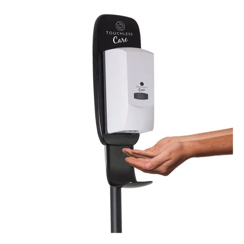 IKRA 2in1 Touchless Care Spender mit Sensor - Bad & Sanitär: Kontaktloser Desinfektions- und Seifenspender für hygienisches Händewaschen und Desinfizieren, ideal für öffentliche und private Bereiche.