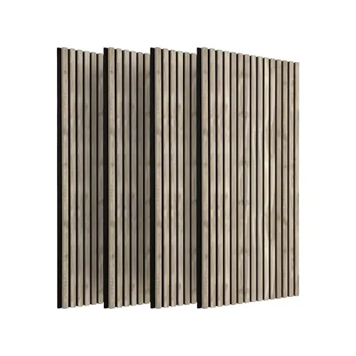 IZODEKOR 3D Wandpaneele Holz Argento | Schallabsorbierende Wandverkleidung - Hochwertige 3D Wandpaneele aus robustem MDF mit Echtholzfurnier – perfekt für stilvolle Wanddekoration und effektive Schalldämmung. Ideal für individuelle Raumgestaltung und einfache Montage.