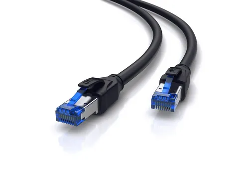 Primewire LAN-Kabel, CAT.8, RJ-45 (Ethernet) (50 cm), Patchkabel CAT 8 Gigabit Ethernet 40 Gbit/s S/FTP Netzwerkkabel - 0,5m
