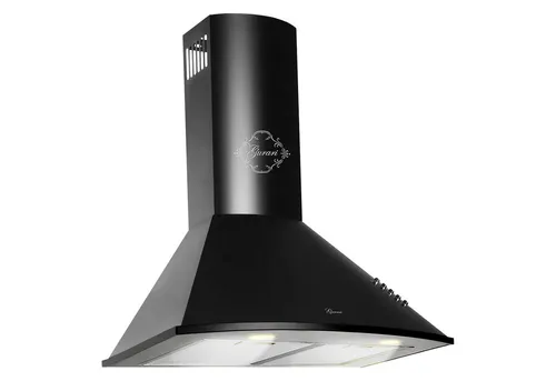 GURARI Wandhaube GCH 046 BL 6 - Saugstark und Elegant - Wandhaube 60 cm in Schwarz, mit einem leistungsstarken 1000m³/h Motor und drei Stufen für optimale Luftreinigung. Ideal für moderne Küchen.