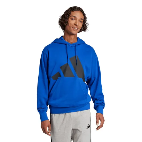 adidas Kapuzenpullover Essentials Big Logo Hoodie royalblau Herren, Größe: M - Sportlicher Hoodie aus weichem French Terry für höchsten Tragekomfort. Mit modernem Design und großem adidas Logo auf der Brust. Ideal für den Alltag und nachhaltig durch den Einsatz von Recyclingmaterialien.