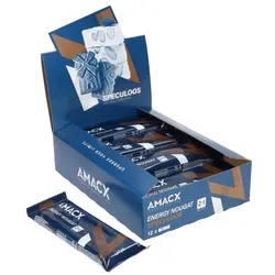 AMACX Energieriegel Nougat Spekulatius | 12 Riegel Box - Leckere AMACX Energieriegel Nougat Spekulatius in praktischer 12er Box. Ideal für Sportler, um während des Trainings die Energie schnell aufzufüllen. Enthält wertvolle Kohlenhydrate und ist glutenfrei.