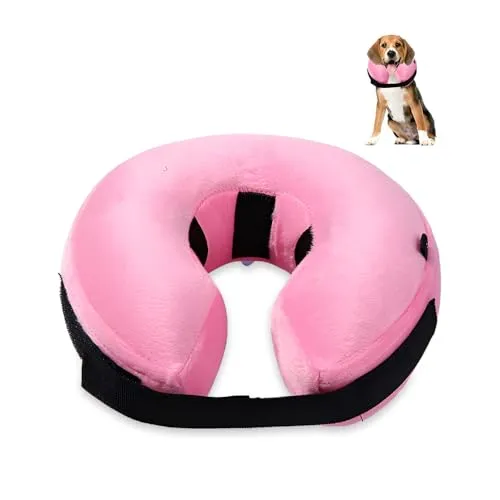 HMCEY Aufblasbare Halskrause Hund Katze,Hundekragen Leckschutz Weich,Kragen Hunde Nach Op Mit Verstellbarer Klettverschluss,Schutzkragen Hunde Halskragen Katze,Inflatable Dog Collar für Genesung