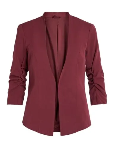 Vila Kurzblazer VIHER NEW 3/4 BLAZER -NOOS, Winetasting - Modischer Kurzblazer in Winetasting, elastisch und pflegeleicht, ideal für stilvolle Auftritte im Alltag oder im Büro.